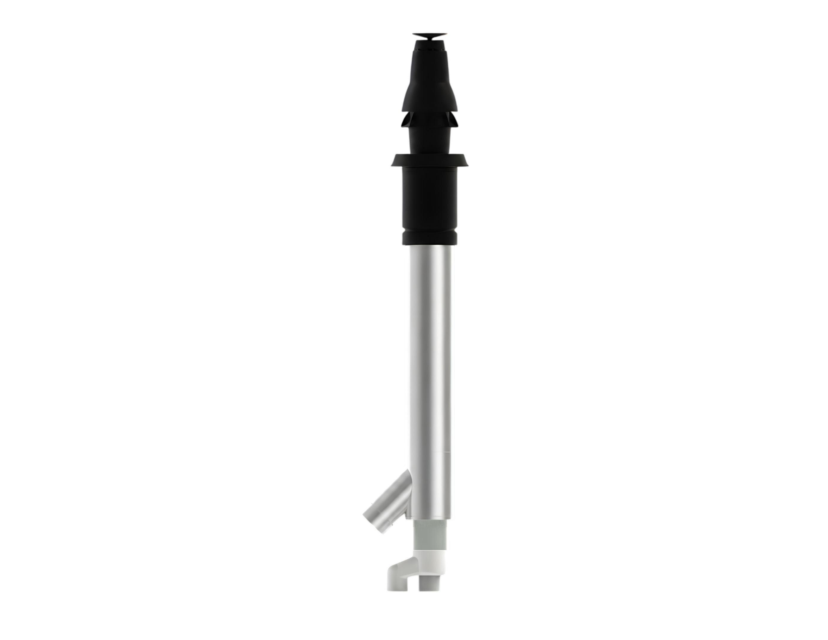 Burgerhout Roof terminal Skyline Combi PP with adaptor 80-80-125 Black Featured Image
