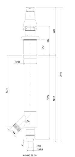 Burgerhout Roof terminal Skyline Combi PP Concentric 60/100 125 Black thumbnail