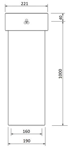 EasyAir Extension EPP 160 L=1000 thumbnail