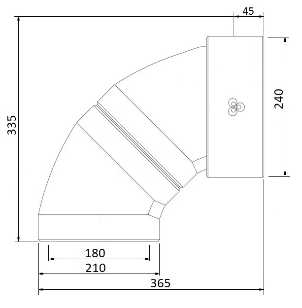 EasyAir Elbow EPP 180 90° thumbnail