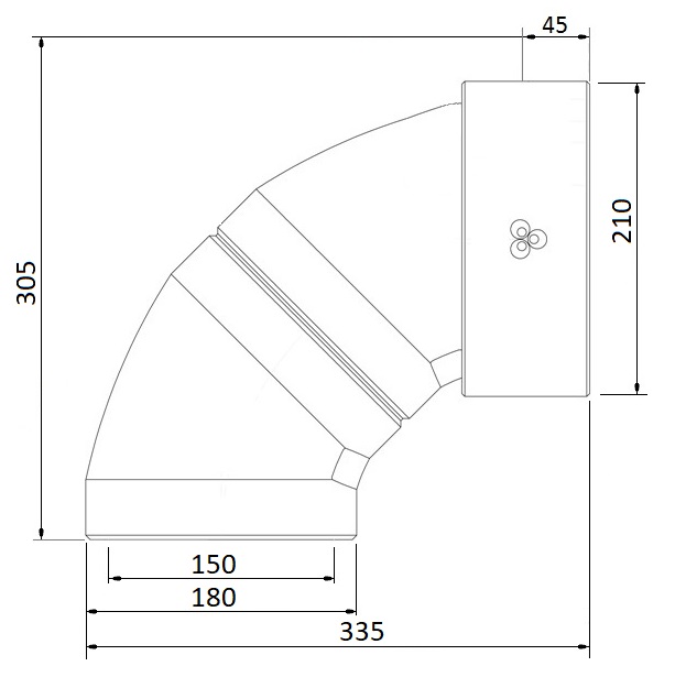 EasyAir Elbow EPP 150 90° thumbnail