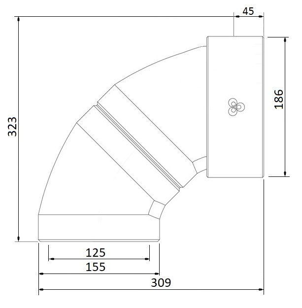 EasyAir Elbow EPP 125 90° thumbnail