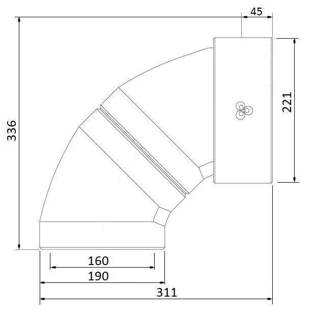 EasyAir Elbow EPP 160 90° thumbnail