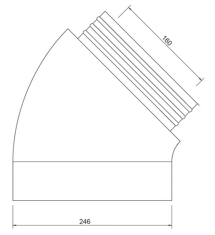 EasyAir Elbow EPP+ 160 45° thumbnail