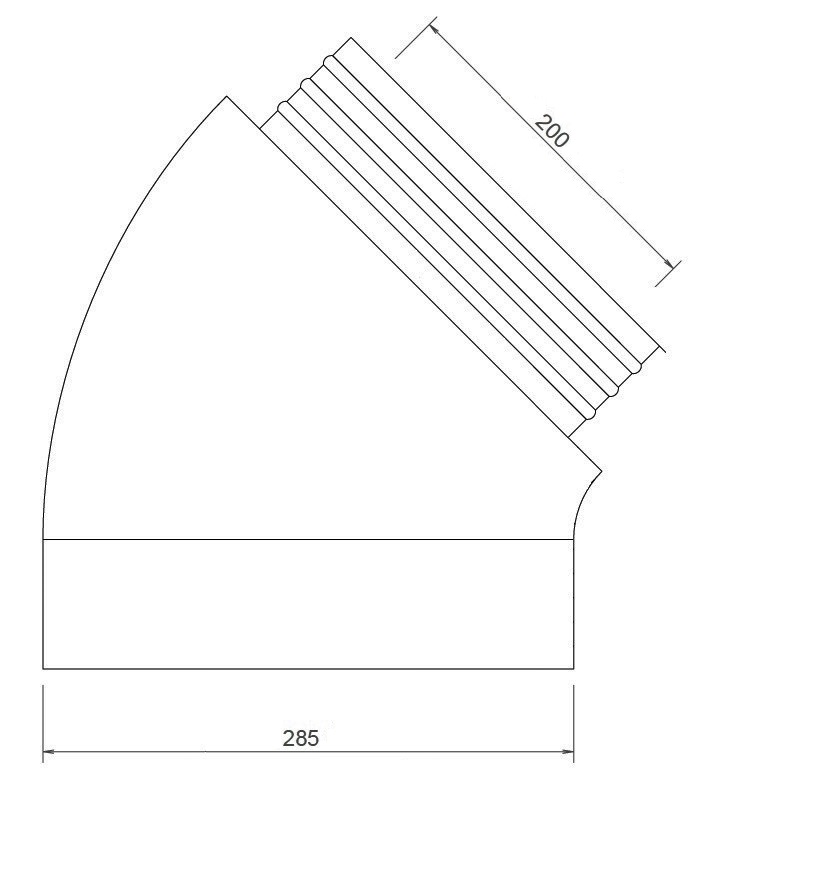 EasyAir Elbow EPP+ 200 45° thumbnail