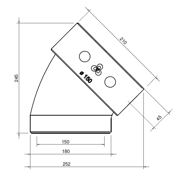 EasyAir Elbow EPP 150 45° thumbnail