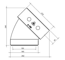 EasyAir Elbow EPP 150 45° thumbnail