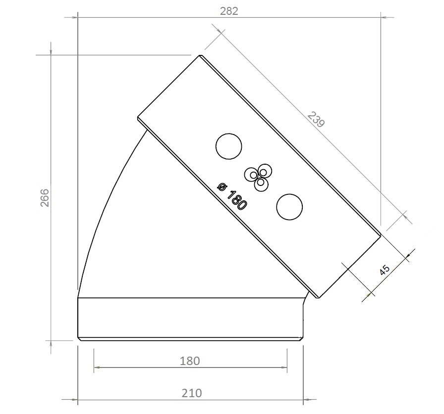 EasyAir Elbow EPP 180 45° thumbnail