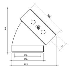 EasyAir Elbow EPP 160 45° thumbnail