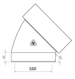 EasyAir Elbow EPP 160 45° thumbnail