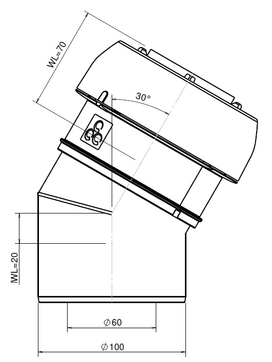 EasySafe Elbow PP Concentric 60/100 30° thumbnail