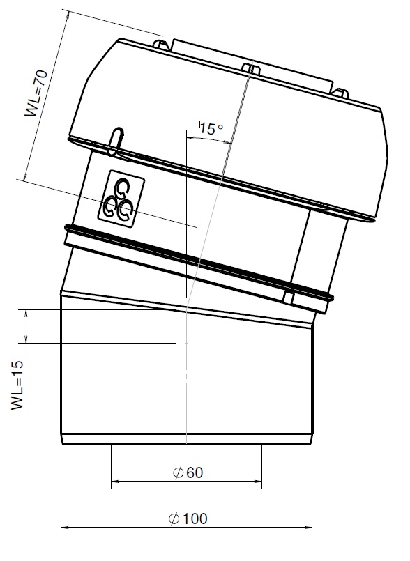 EasySafe Elbow PP Concentric 60/100 15° thumbnail