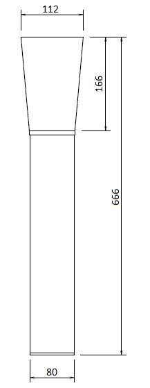 Burgerhout Flue pipe SST 80 + diffuser thumbnail