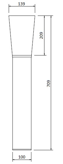 Burgerhout Flue pipe SST 100 + diffuser thumbnail