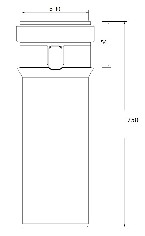 Safe-PP Extension PP 80 L=250 White thumbnail