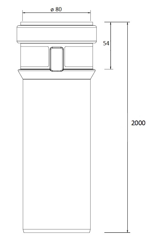 Safe-PP Extension PP 80 L=2000 White thumbnail