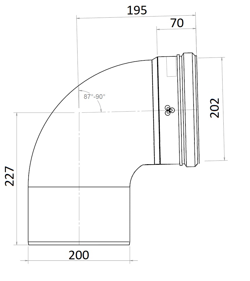 Twinline Elbow PP 200 90° thumbnail