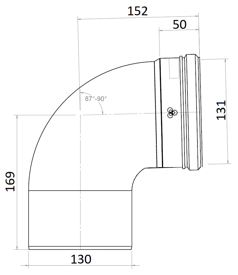 Twinline Elbow PP 130 90° thumbnail