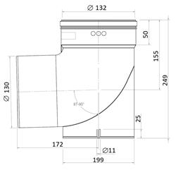 Twinline Support elbow PP 130 90° thumbnail