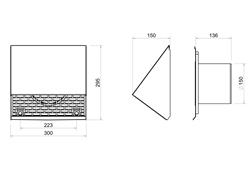 Wall terminal Ventilation 150 Black thumbnail