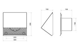 Wall terminal Ventilation 180 Black thumbnail