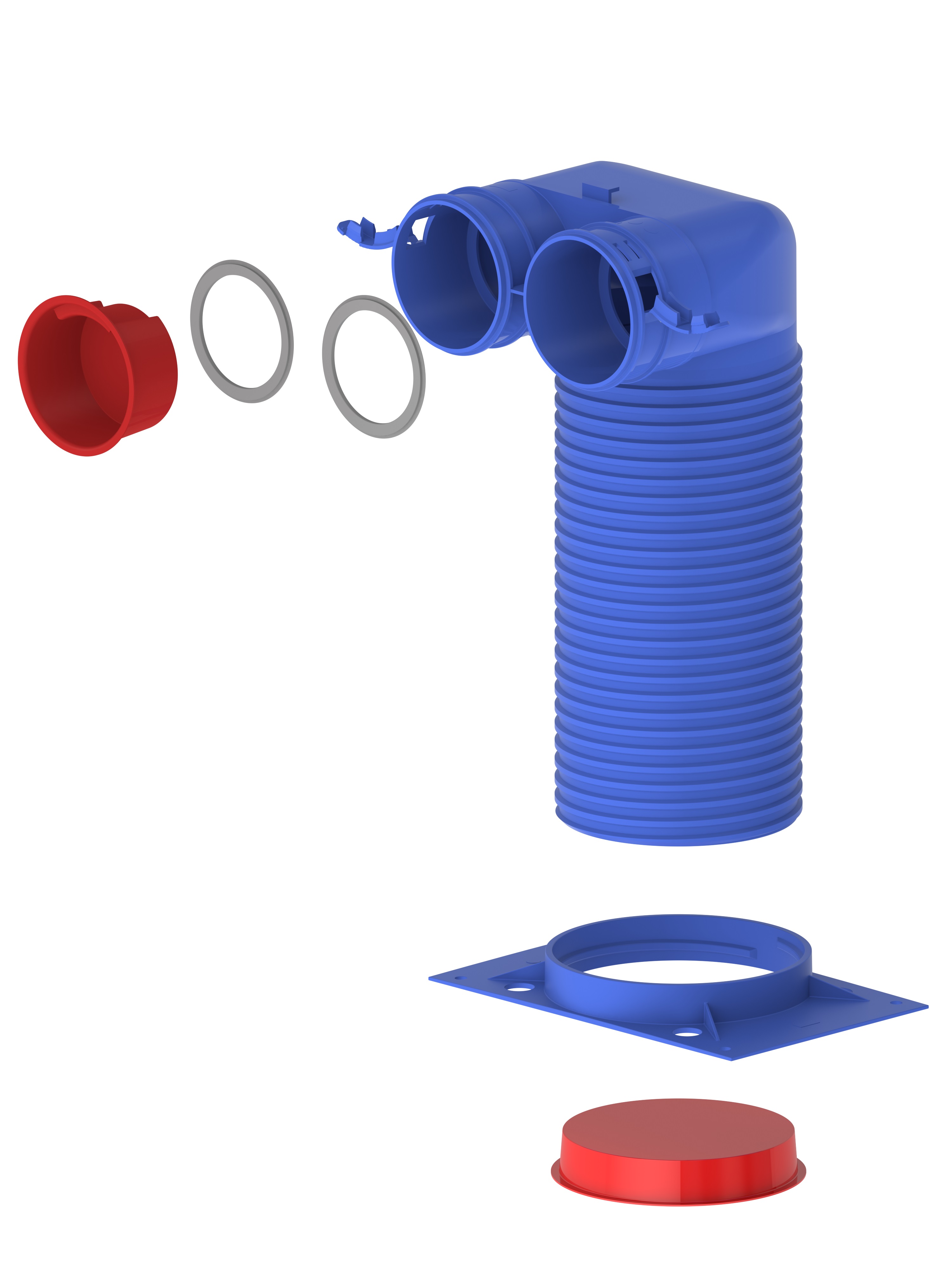 Hybalans+ Ventielaansluiting 125 2x75 90°