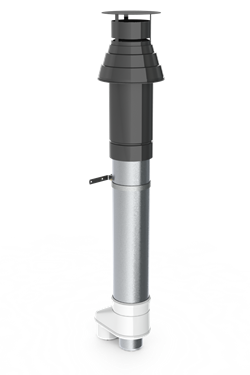 Roof terminal M2000 AL 80/125 with adapter 80-80 Black thumbnail