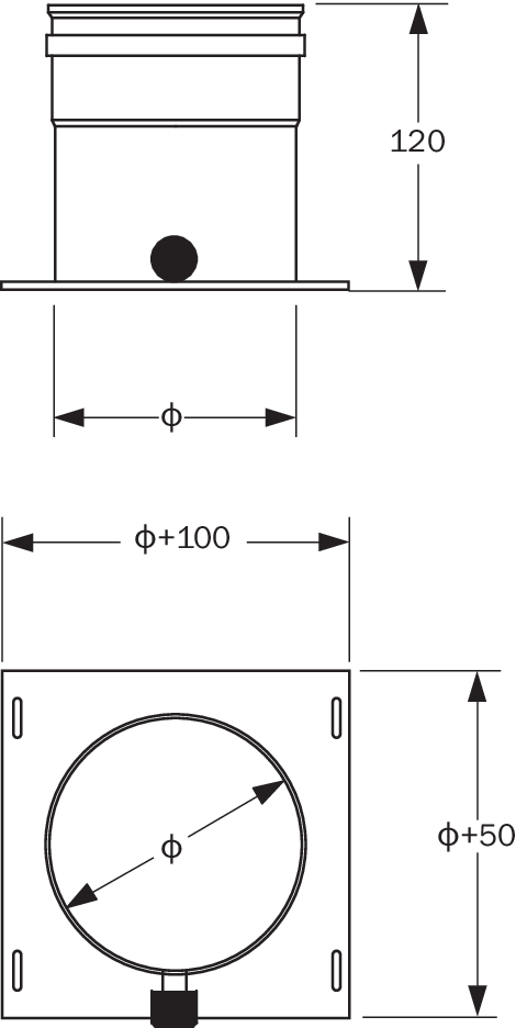 Base plate + Condensate drain d.120 thumbnail