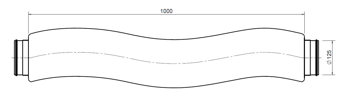 EasyAir Sounddamper Flexible 125 L=1000 thumbnail