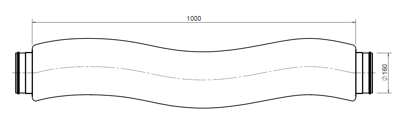 EasyAir Sounddamper Flexible 160 L=1000 thumbnail