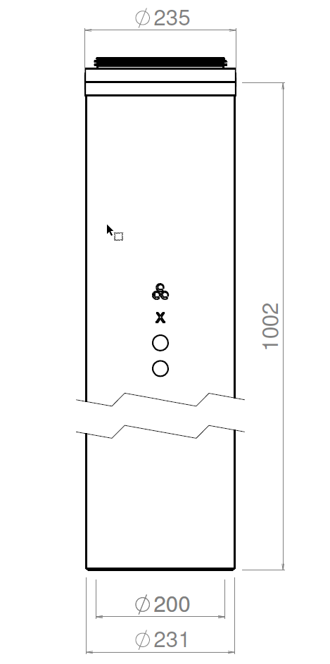 EasyAir Extention EPS 200 L=1000 thumbnail