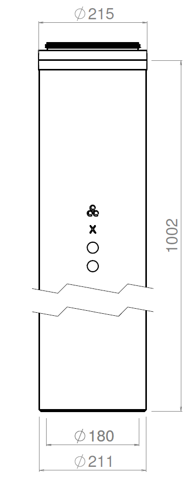 EasyAir Extention EPS 180 L=1000 thumbnail