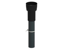 EasyAir Roof Terminal Isolated EPS 160 Black thumbnail