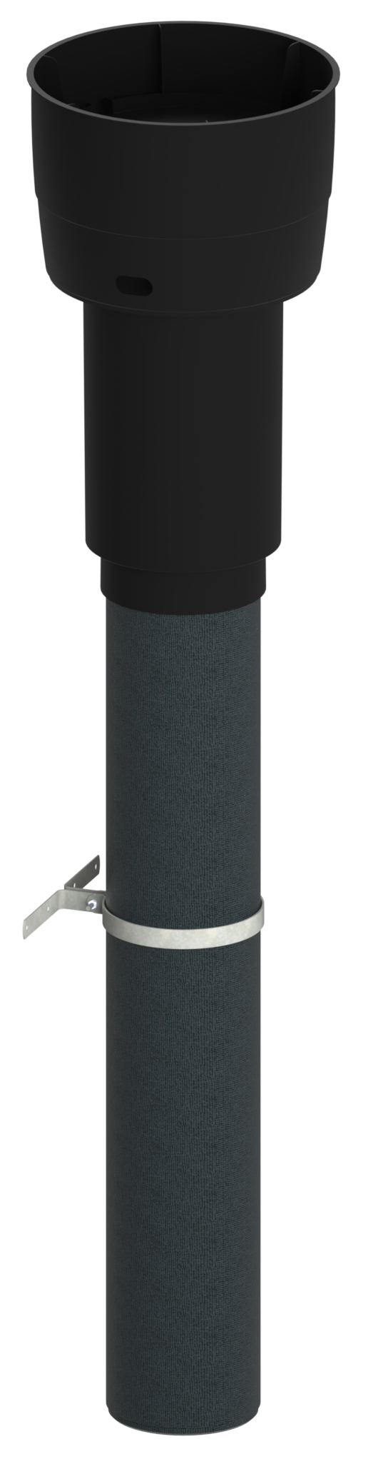 EasyAir Dakdoorvoer geïsoleerd EPS 125 Zwart