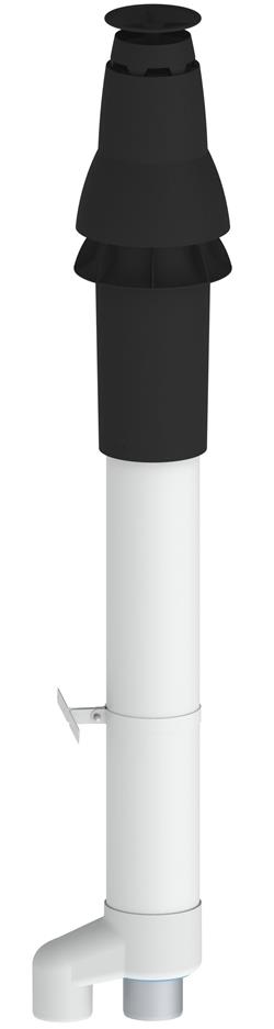 Roof terminal Skyline AL 80/125 with adaptor 80-80 Black thumbnail