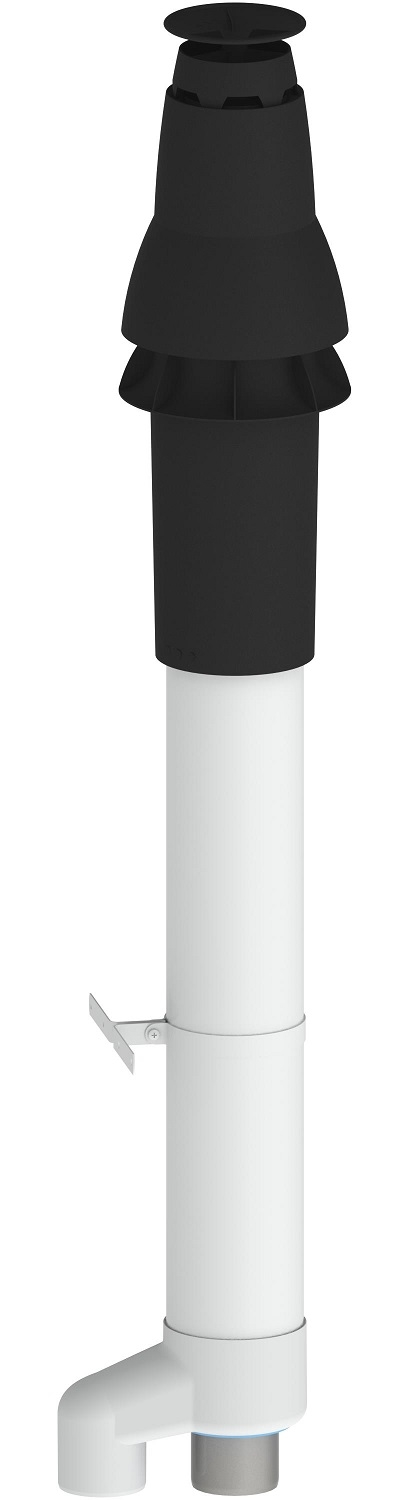 Roof terminal Skyline SST 80/125 with adaptor 80-80 Black Featured Image