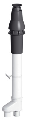 Roof terminal Skyline AL 100/150 with adaptor 100-100 Black Featured Image