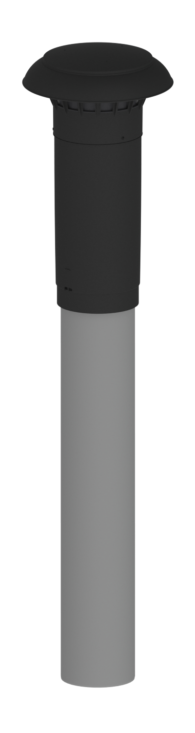 Roof terminal Ventilation PP 150 L=1310 Black Featured Image