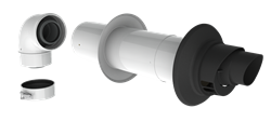 Wall terminal Telescopic + Elbow PP 60/100 thumbnail