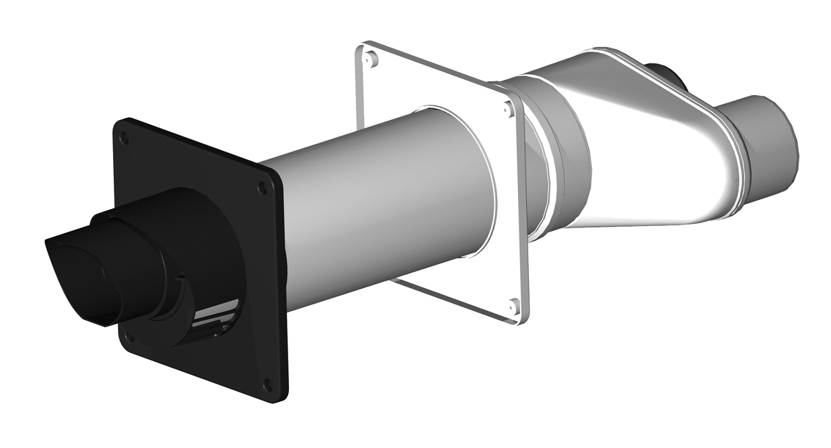 Wall terminal AL 100/150 with adapter 100-100 Black Featured Image