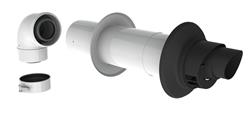 Wall terminal Telescopic + Elbow PP 60/100 thumbnail