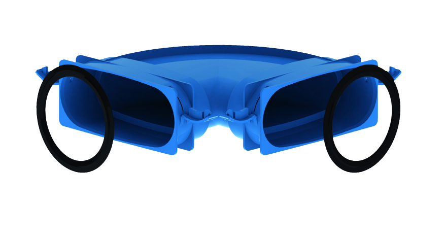 Hybalans+ Bocht 132x52 90° horizontaal