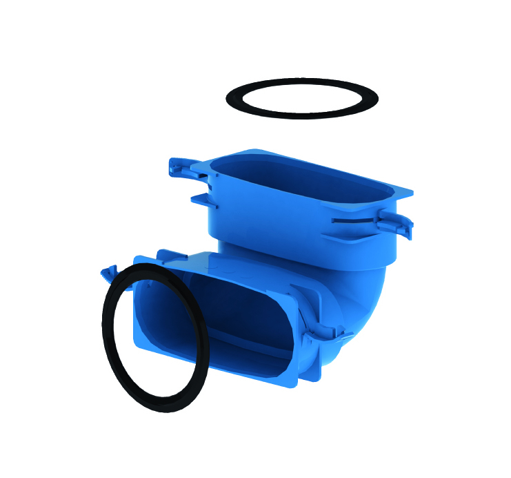 Hybalans+ Bocht 132x52 90° verticaal