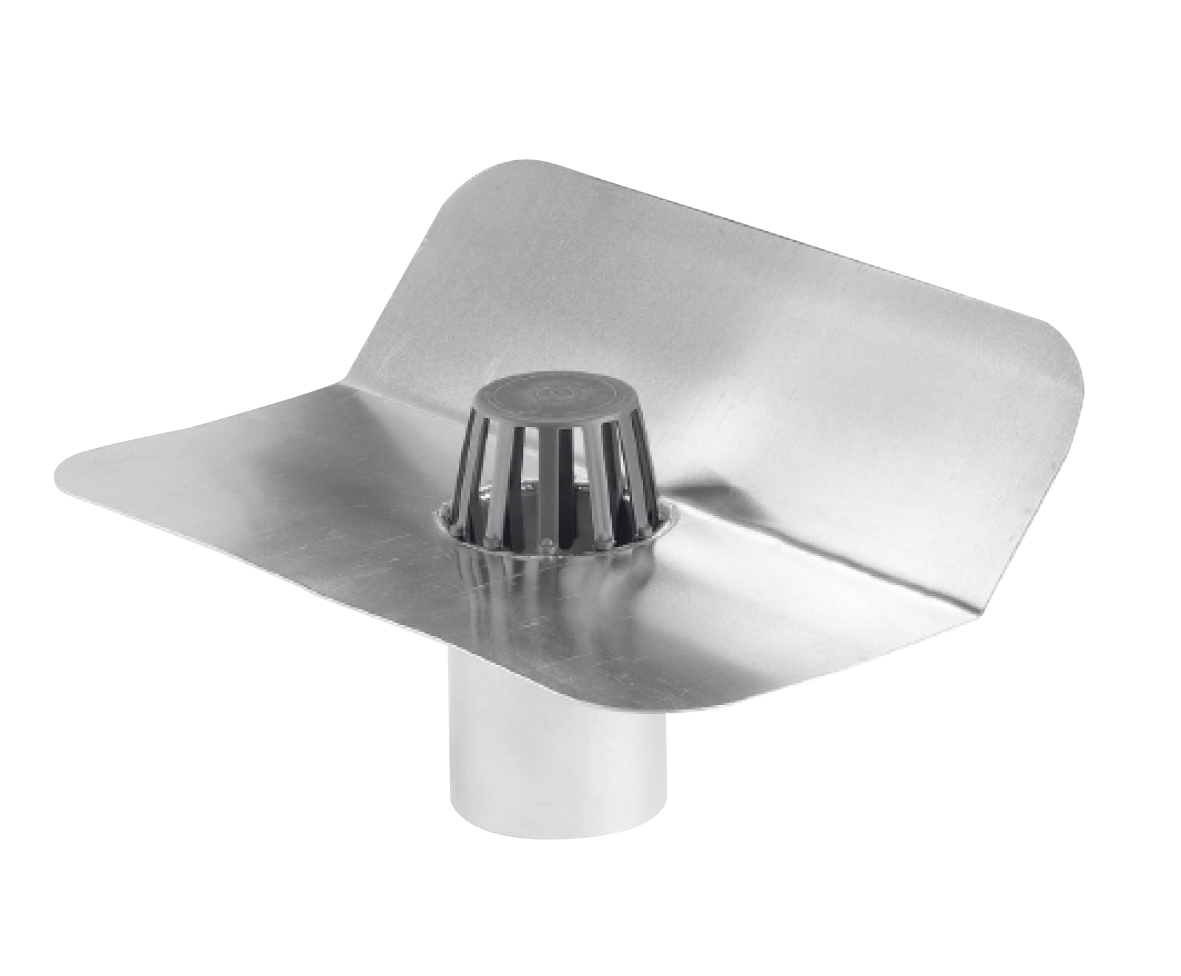 Burgerhout Gully outlet Alu 45° round + leaf guard Featured Image
