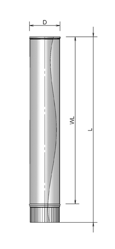 NEN 7203 Extension single-walled AL 200 L=500 thumbnail