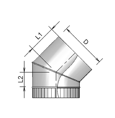 Elbow AL 250 45° thumbnail