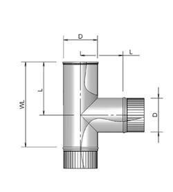NEN 7203 Tee single-walled AL 110 90° thumbnail