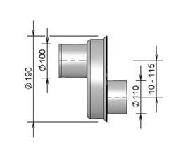 Fireplace connection AL 100 round thumbnail