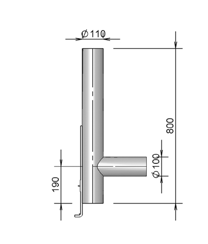 Soot pipe fireplace AL 100 thumbnail