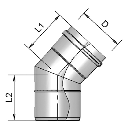 Elbow SST Segment 100 45° thumbnail